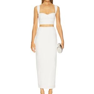 Superdown revolve veneda Skirt Set, white